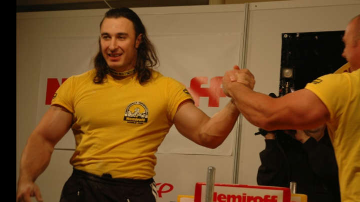 Armwrestling champion Alexey Voyevoda